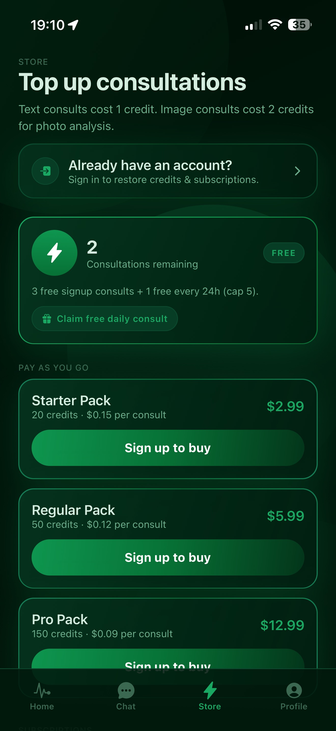 AI Pharmacist store and pricing